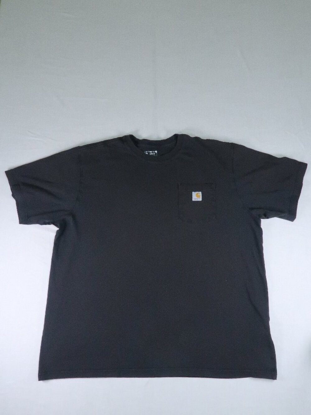 Carhartt 2XL Faded Black Pocket T Shirt Distressed Workwear Loose Fit